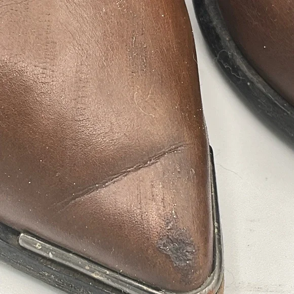 “ACNE STUDIO” “JENSON” Brown Leather Ankle Boots - Picture 6 of 16